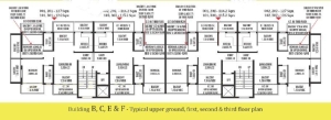 Devashri Royale_Build B,C,E & F Upper Ground, First, Second & Third Floor Plan